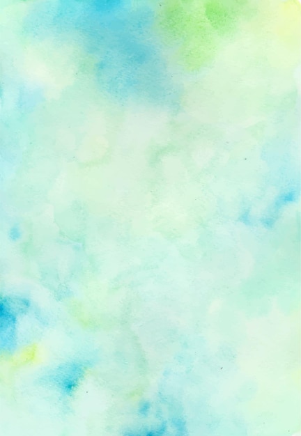 Manual painted blue green abstract watercolor as background