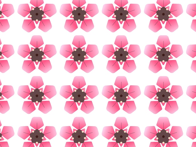 Manuka flowers seamless pattern