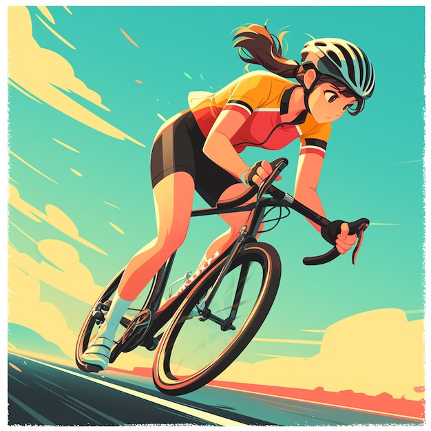 A Manx woman is cycling