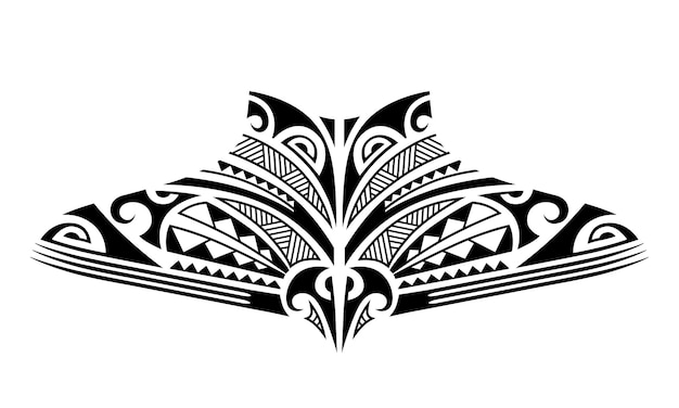 Maori tattoo sketch tribal ethno style tattoo for neck back chest