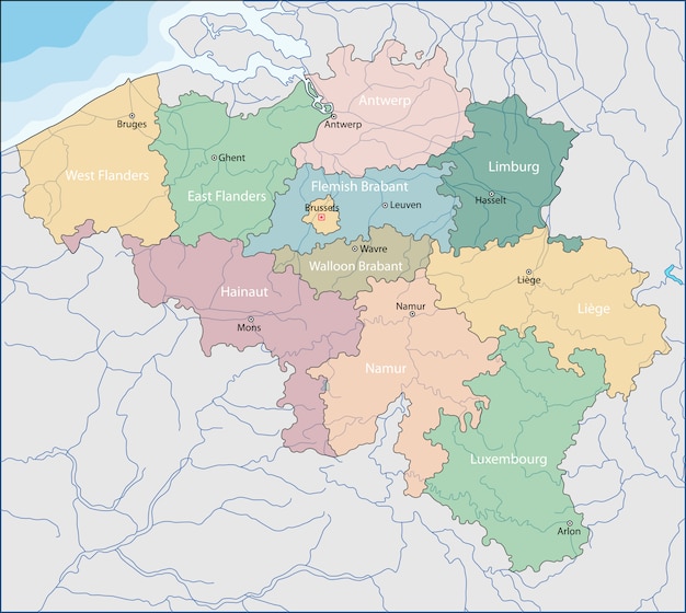 Map of Belgium