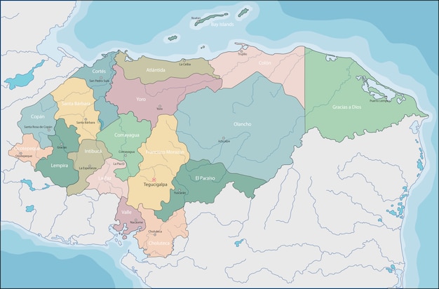 Map of El Honduras