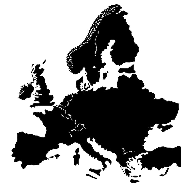 Vector map of europe