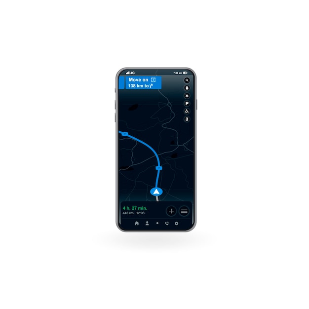 Map GPS navigation Smartphone map application App search map navigation Banner