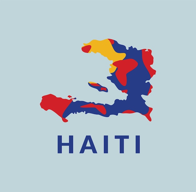 Map of haiti land design illustration