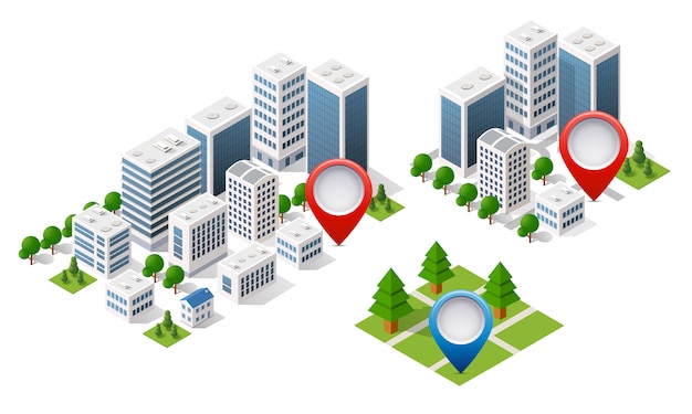 Map Isometric City Of Navigator