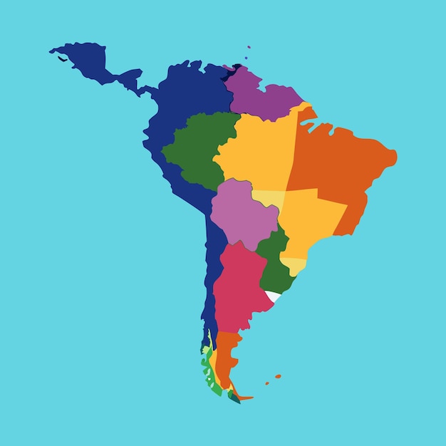 map of latin america