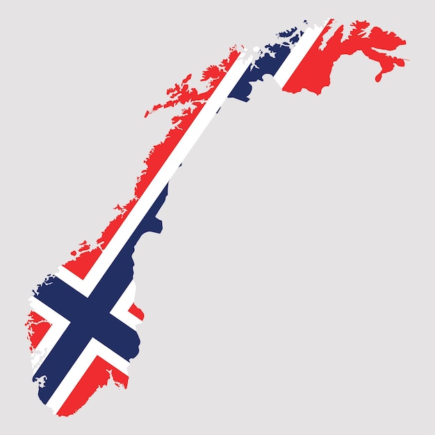 Map of Norway Norwegian flag Symbol of Norway