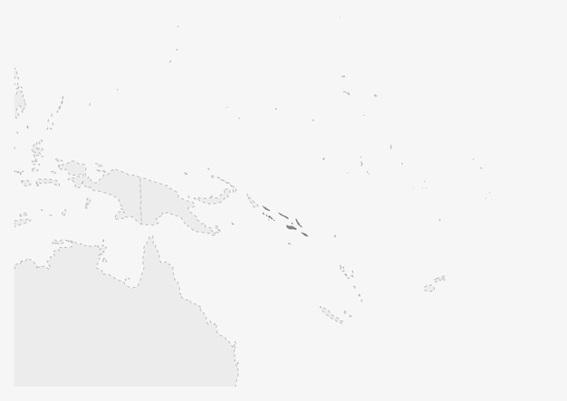 Map of Oceania with highlighted Solomon Islands map