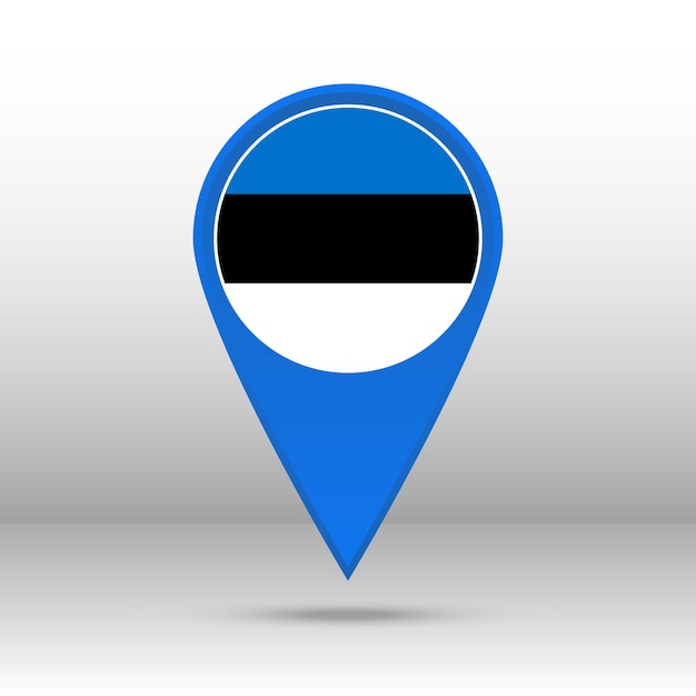 Map Pin Estonia Flag