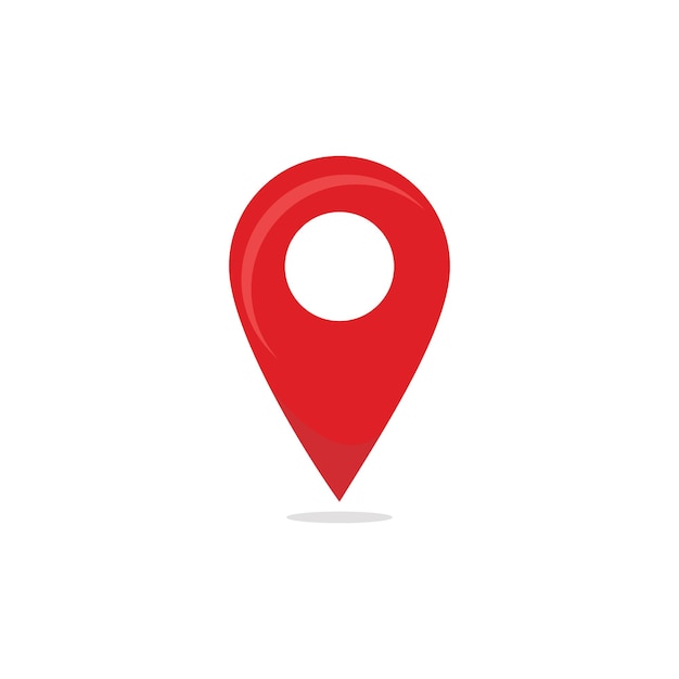 Map Pin Location Icon Vector Design on White Background