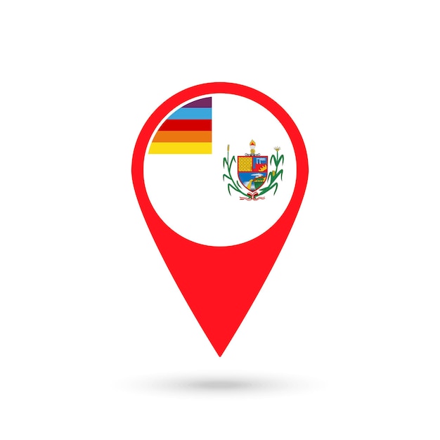 Map pointer with Department of La Libertad Peru Vector Illustration