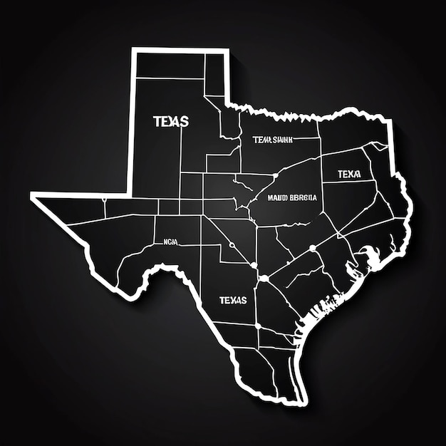 a map of the state of texas is shown