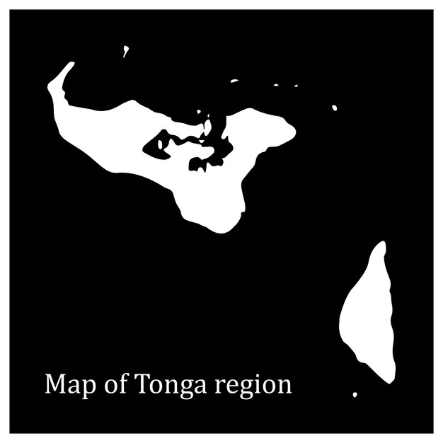 Vector map of tonga region