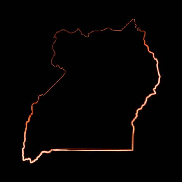 Vector map of uganda