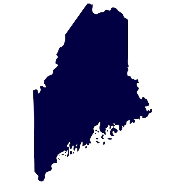 map of the US state of Maine