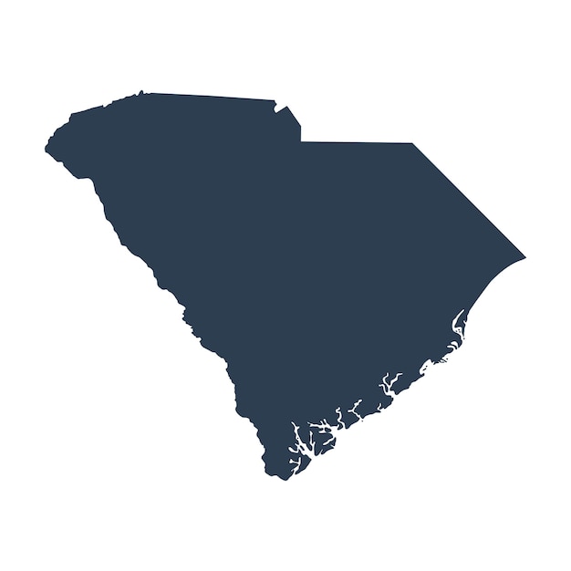 map of the US state of South Carolina