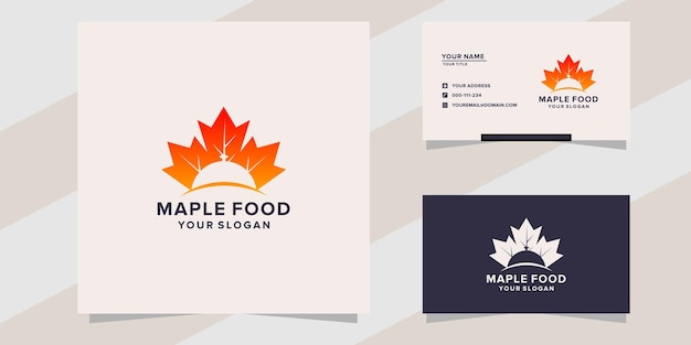 Maple food logo and business card