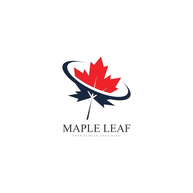 maple leaf logo template vector icon illustration maple leaf vector illustration canadian vector symbol red maple leaf canadian symbol red canadian maple leaf