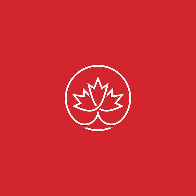 Maple leaf logo vector icon illustration