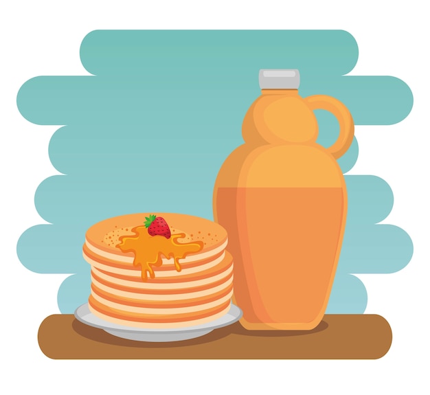 maple syrup canadian product vector illustration design