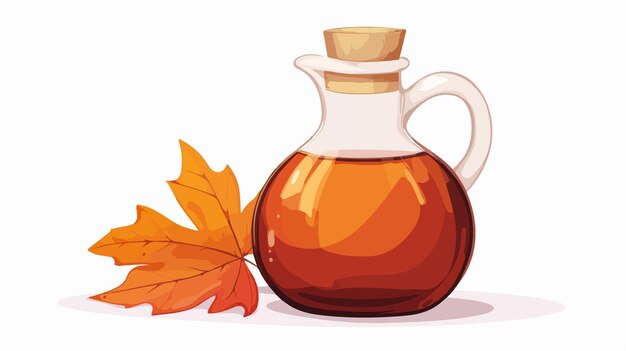 Vector maple syrup clipart isolated vector illustration