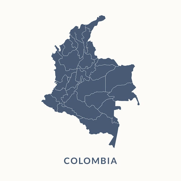 maps of Colombia watercolour style vector Illustration