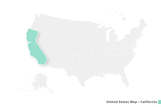 maps united states, california