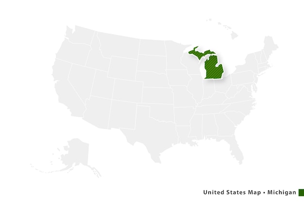 maps united states, michigan