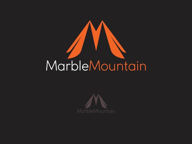 Marble mountain logo concept with letter M