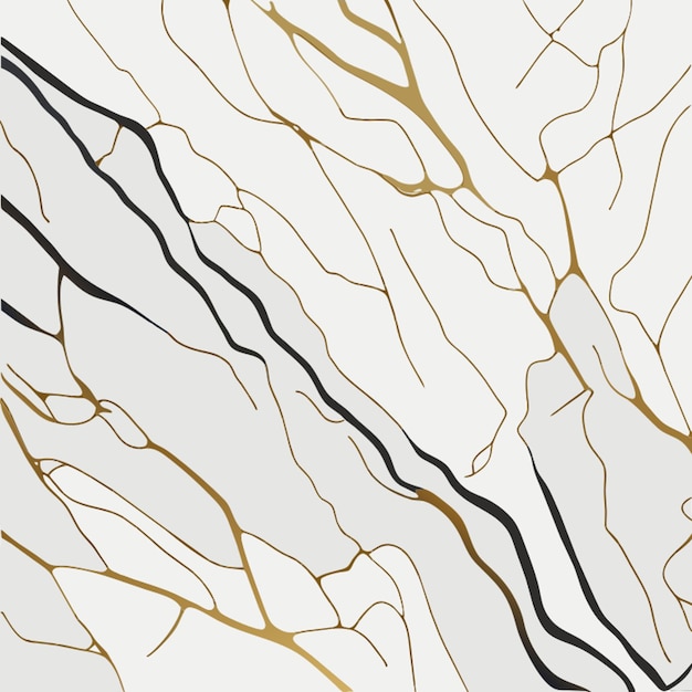 marble texture with foil vector illustration line art