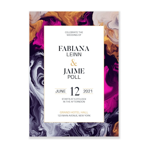 Marble Wedding Invitation