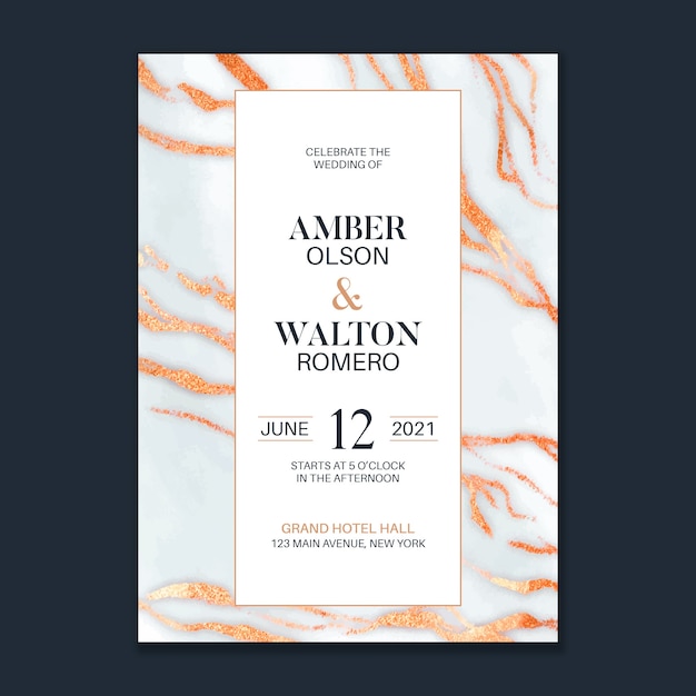 Marble Wedding Invitation