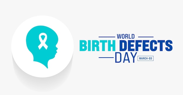 March is World Birth Defects Day background template Holiday concept use to background banner