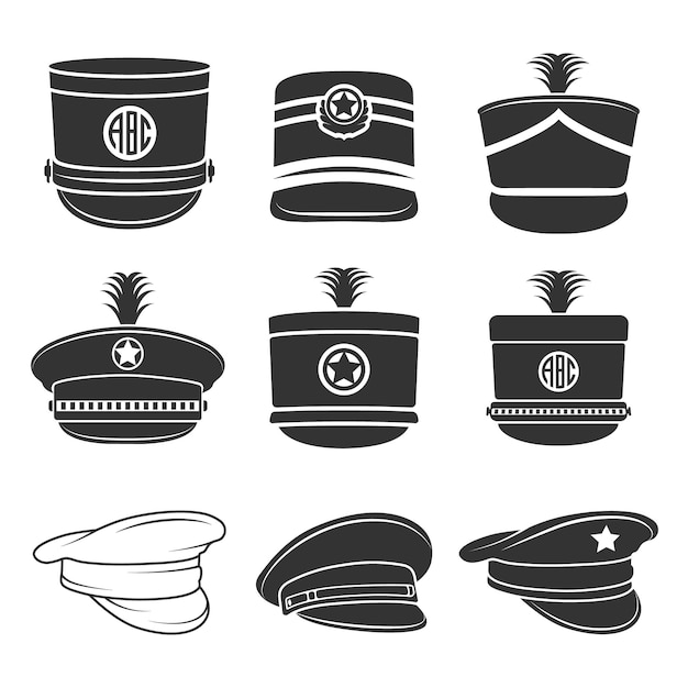 Marching Band Hat Vector And Clip Art Collection Hat Black Color With Premium Vector