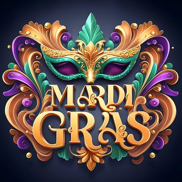 Mardi Gras Carnival celebration For Social Media Post