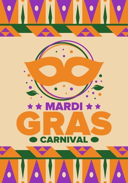 Vector mardi gras carnival fat tuesday folk festival costume masquerade fun holiday carnival mask art