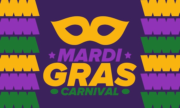 Vector mardi gras carnival fat tuesday folk festival costume masquerade fun holiday carnival mask art