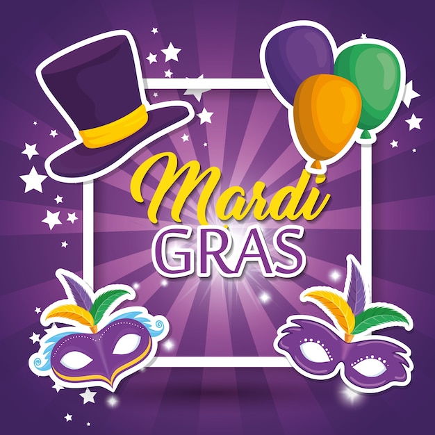 Mardi gras carnival party poster background