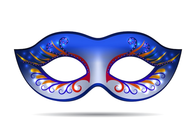 Mardi Gras mask isolated on white. 