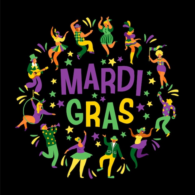 Mardi Gras wreath