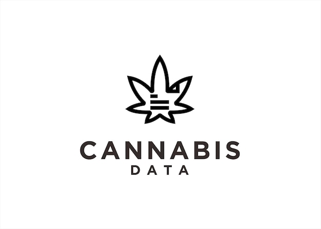 marijuana document logo design vector illustration