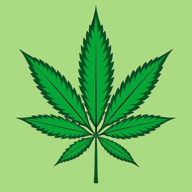 marijuana leaf clipart cartoon style vector illustration