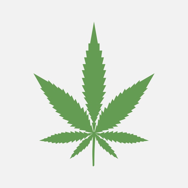 Marijuana leaf. Medical cannabis. Plant. Vector illustration.