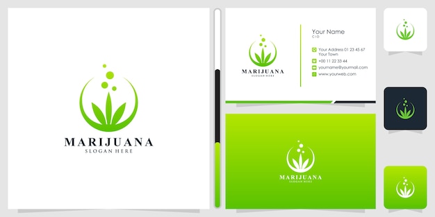 marijuana logo design and business card