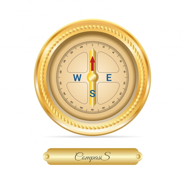 Marine compass vector