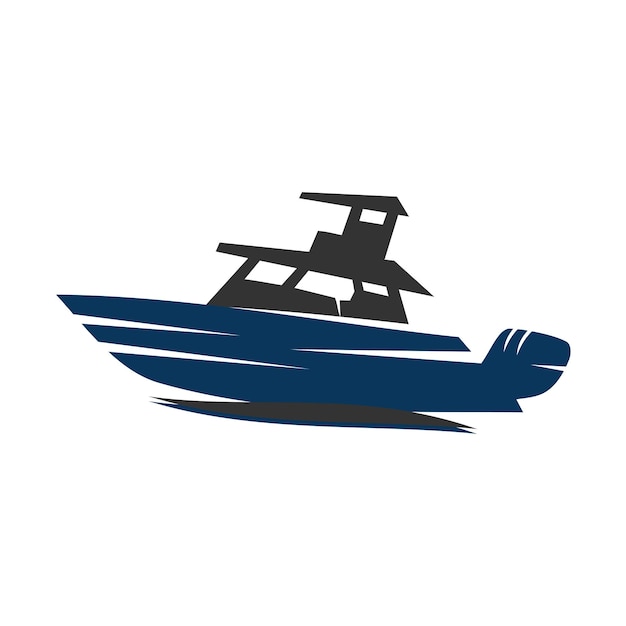 Marine console fishing boats logo Icon Illustration Brand Identity