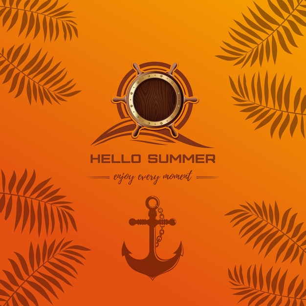 Marine design Hello summer