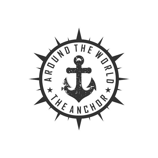 Marine retro element for logo with anchor unique concept Premium Vector Part 5