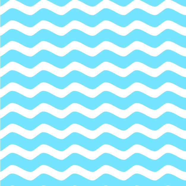 Marine seamless pattern with wavy sea Light blue and white wavy stripes background Ocean cruise vector illustration Simple design for wrapping paper and textile